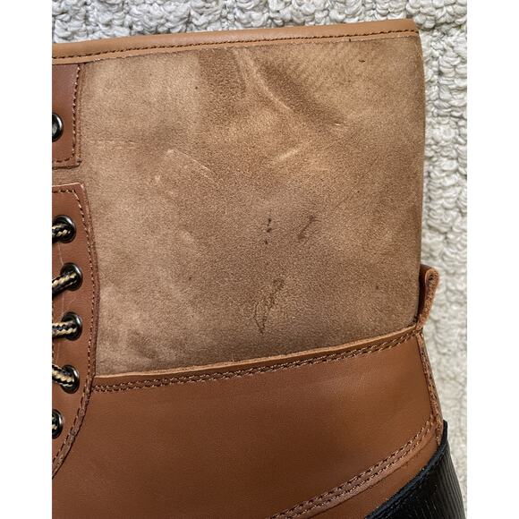 Cloud Nine Chestnut Brown Sheepskin Tundra Boots Womens 8 NIB NEW Box Lace UP - Picture 15 of 16